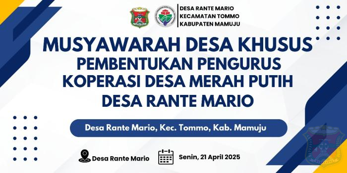MUSYAWARAH DESA KHUSUS PEMBENTUKAN PENGURUS KOPERASI MERAH PUTIH